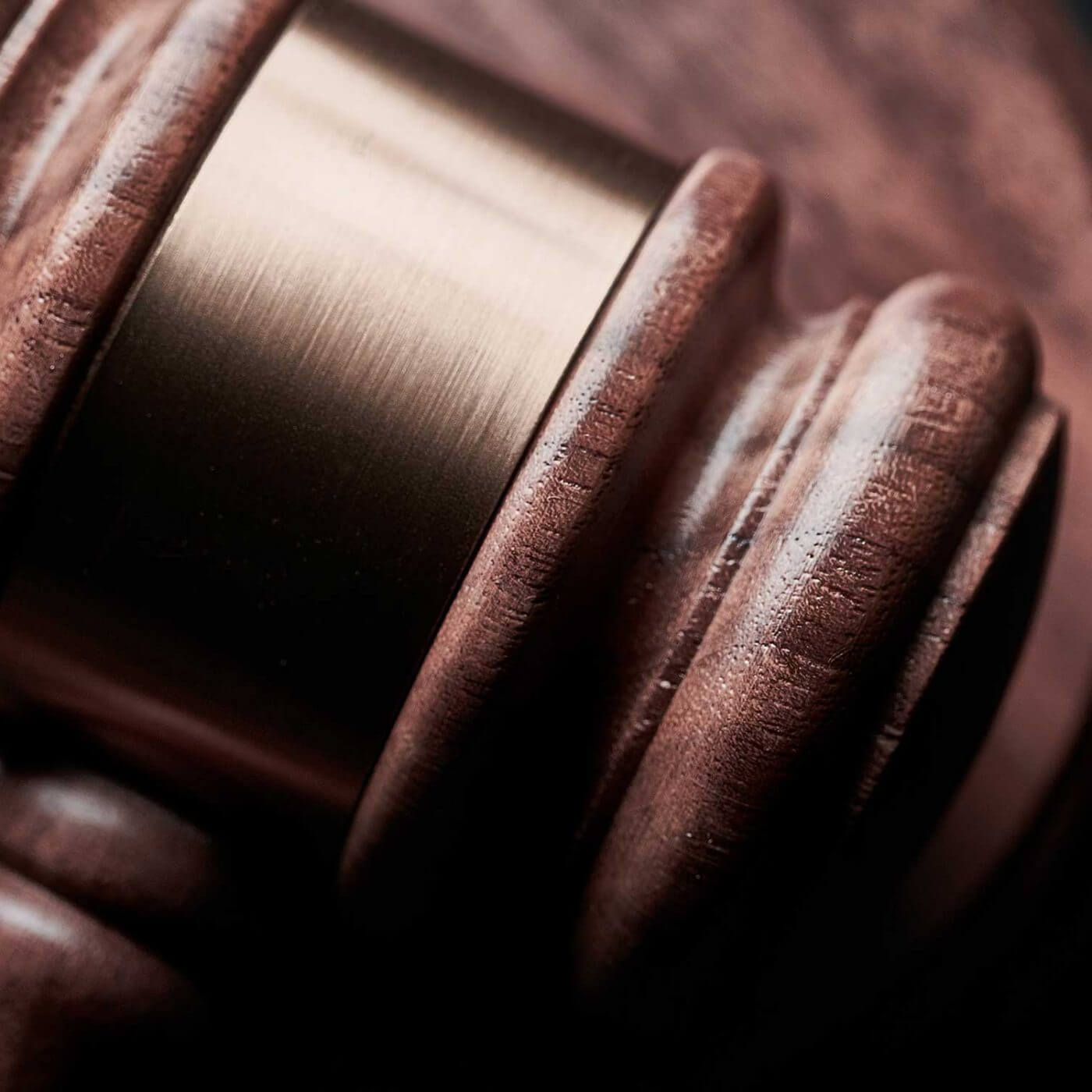 A closeup of a gavel.